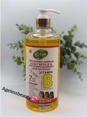 Veet Gold Vitamin B Body Repair & Polishing Shower Bath - Yellow